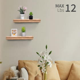 Floating Shelves  17.9 Wall Mounted Wood Shelves For Bathroom, Bedroom, Living Room, Kitchen, Hanging Shelf For Books Storage Decor With Invisible Bra