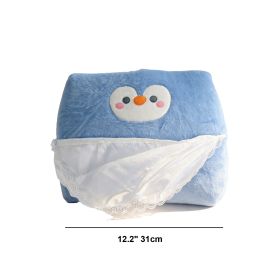 Penguin Back Pillow-Blue