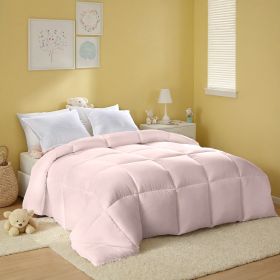 Pink Extra Large Plump Thick Duvet - Bohemian-style Checkered Quilting With Enhanced Warmth And Skin-friendly Comfort. Machine Washable, Hotel-grade L