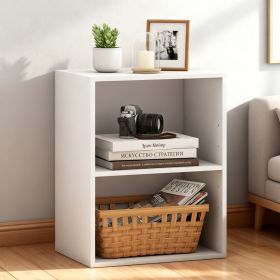 2-Cube Bookcase Floor Standing Open Bookshelf With 5-Position Adjustable Shelf