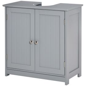 Bathroom Vanities, Bathroom Sink Cabinets with U-Shape Cut-Out and Adjustable Internal Shelf, Gray