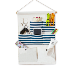 Seven Pockets Storage Hanging Bag-Blue 5002