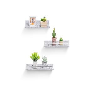 Floating Shelves 15.7 Wall Mounted Wood Shelves For Bathroom, Bedroom, Living Room, Kitchen, Hanging Shelf For Books Storage Decor With Invisible Brac