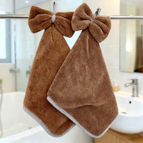 Bowtie Hand Towel - Dark Coffee Color