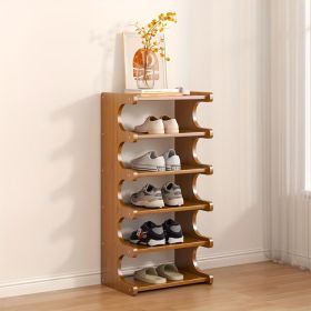 Four-layer Wooden Stackable Floor-standing Shoe Rack Suitable For Entrance, Wardrobe And Corridor To Store High Heels, Sneakers And Sandals,Currently