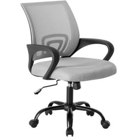 Office Desks And Chairs - Ergonomic Middle Back, Waist Support And Swing Mode, Adjustable Height, Fixed Armrests
