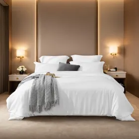 Solid Color Oversized Duvet Cover Set Available In White And Pink. Includes 1 Duvet Cover & 2 Pillowcases. Premium Microfiber Fabric With Hotel-grade