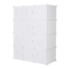 4-layer 12-compartment Rubik's Cube Wardrobe, Plastic, Can Be Freely Assembled DIY Style