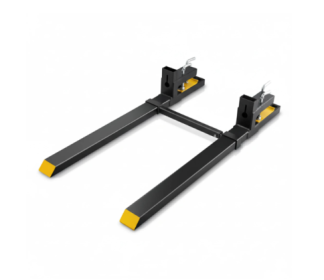 Pallet Fork, 2000-pound Tractor Fork Clamp, 43  Total Length Heavy-duty Metal Fork And Adjustable Stabilizer Bar