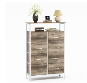 Wooden Top Bracket With Raised Shelves,8 Storage Spaces