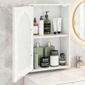 Bathroom Wall Cabinet With Tempered Glass Door And Adjustable Shelf