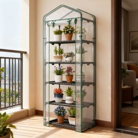 Mini Greenhouse Portable Plant Grow House With 5 Tier Shelves