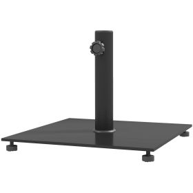 Square Patio Umbrella Base, 29 Lbs Metal Umbrella Stand Base With Adjustable Foot Pads, Heavy Duty Patio Umbrella Holder For 1.51.9 Umbrella Poles For