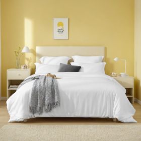 White & Pink Extra Large Duvet Cover Set Includes 1 Duvet Cover & 2 Pillowcases. Made Of Premium Breathable Microfiber With Hotel-grade Minimalist Des