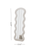 Flannel Full Length Wave Floor Mirror for Bedroom living room Hanging or Against The Wall(white)