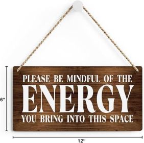 Inspirational Zen Wall Art, Positive Affirmations Wall Decor, Meditation Room Decor Spa Decor Spiritual Wall Art Decor Hanging Sign Wood Plaque Block