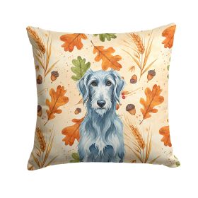Blue-Gray Scottish Deerhound Heirloom Fall Throw Pillow Decorative Indoor Outdoor Accent Cushion for Couch, Bed or Patio, 14Hx14W