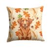 Copper Nova Scotia Duck Tolling Retriever Heirloom Fall Throw Pillow Decorative Indoor Outdoor Accent Cushion for Couch, Bed or Patio, 18Hx18W