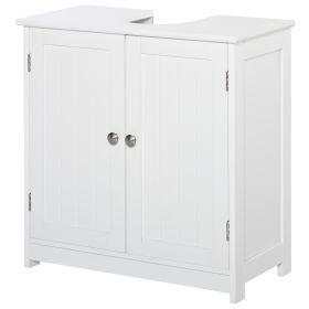 Bathroom Vanities, Bathroom Sink Cabinets with U-Shape Cut-Out and Adjustable Internal Shelf, White