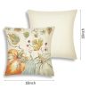 4Pcs Fall Pillow Covers Pumpkin Pick of The Patch Thankful Pattern Autumn Throw Pillow Covers Thanksgiving Watercolour Farmhouse Pillowcase for Home S