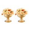 VEVOR 10PCS 16cm/6.3' Tall Wedding Flower Vase, Metal Wedding Centerpiece, Gold Floral Arrangement Stand Display Rack for Tables Wedding Dinner Party