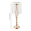 VEVOR 10PCS 55cm/21.65' Tall Crystal Wedding Flower Stand, Metal Wedding Centerpiece Vase
