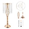 VEVOR 10PCS 55cm/21.65' Tall Crystal Wedding Flower Stand, Metal Wedding Centerpiece Vase
