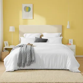 White & Pink Oversized Duvet Cover Set 3-piece Set Includes 1 Duvet Cover & 2 Pillowcases. Made Of Premium Breathable Polyester Fiber, Suitable For Bo