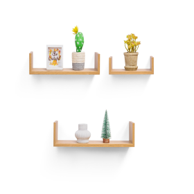 Floating Shelves  14 Wall Mounted Wood Shelves For Bathroom, Bedroom, Living Room, Kitchen, Hanging Shelf For Books Storage Decor With Invisible Brack