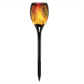 1pc Solar Powered Garden Lights, Outdoor Solar Pathway Torch Light With Flickering And Dancing Flame Light Landscape Lighting For Christmas Halloween (Option: W13186452)