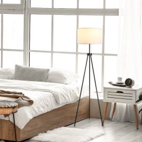 59.75" Tripod Floor Lamp with Pull Chain Standing (Option: Black-440x440x140 mm)