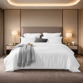 2-Pack White & Pink 3-Piece Bedding Set Solid Duvet Cover Set Includes One Duvet Cover And Two Pillowcases. Suitable For Both Single And Double Beds F (Option: defaulttitle)