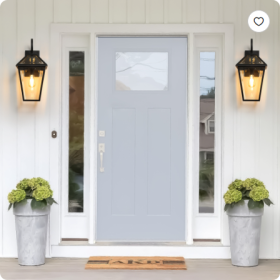 21inch H 2 Pack Outdoor Wall Lantern Light   Modern Black Metal & Clear Glass Sconce For Porch, Patio, And Garden Lighting Bulb Not Included (Option: Black-BlackGlassTraditional)