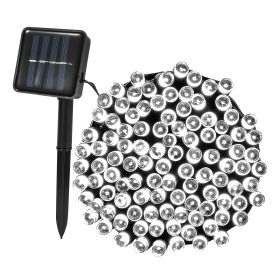 1Pc Solar String Lights LED Solar Power Fairy String Light 12M 8 Lighting Mode Cool Light Waterproof Starry String Lights Christmas Wedding Party Deco (Option: Cool)