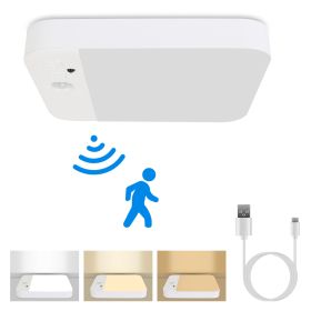 1Pc Or 2Pcs Motion Sensor Ceiling Light With Remote Rechargeable Wireless Flush Ceiling Light With 3000K 4500K 6000K 3 Timer 10 Brightness For Closet (Option: 1PC)