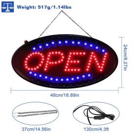 Ultra Bright LED Neon Open Sign  Normal Lighting Store Business Sign Animated Motion (Option: Black)