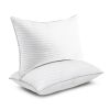 Set of 2 Machine Washable Down Alternative Bed Pillow with Cotton Cover
