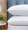 Set of 2 Machine Washable Down Alternative Bed Pillow with Cotton Cover