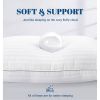 Set of 2 Machine Washable Down Alternative Bed Pillow with Cotton Cover