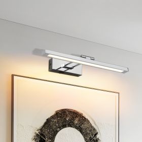 Battery Picture Light, 16 Inch Wireless Picture Light For Painting With Remote,Full Metal Rechargeable Art Light,Wall Sconce Display Lighting For Port (Option: White)