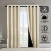 Polyester Grommets Thermal Insulated with Coated Lining 52 in. W x 84 in. L Indoor Blackout Curtains (Set of 2)