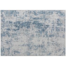 HOMCOM Area Rug 4x6, Machine Washable Rug, Non-Slip Modern Abstract Floor Carpet for Living Room, Bedroom, Dining Room, (Color: Blue)