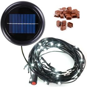 30 LEDs Solar String Light Cool White For 8 9 6rib WD Umb (Option: Black)