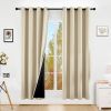 Polyester Grommets Thermal Insulated with Coated Lining 52 in. W x 84 in. L Indoor Blackout Curtains (Set of 2)