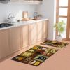 Printed Absorbent & Non-Slip Door Mat - Durable Polyester Carpet with "Kitchen" Design, Ideal for Bathrooms, Hallways, Living Rooms, Bedrooms (Decorat