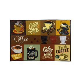 Printed Absorbent & Non-Slip Door Mat - Durable Polyester Carpet with "Kitchen" Design, Ideal for Bathrooms, Hallways, Living Rooms, Bedrooms (Decorat (Color: SJR-45-71-10, size: 17.7*28in/45*71cm)